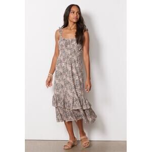 PAIGE NWT Gisela Ruffle Midi Dress // M